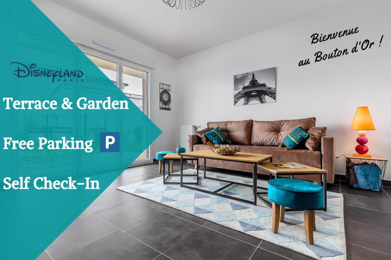 King Size Bed - Free Private Parking - Garden & Terrace - 14Min From Disneyland Ferrières-en-Brie Exteriör bild